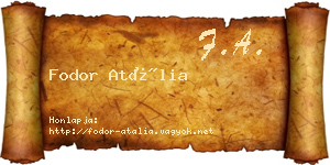 Fodor Atália névjegykártya